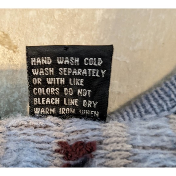 Rebecca Malone Wool Blend Embroidered Details V-Neck Cardigan Size L - Picture 7 of 7